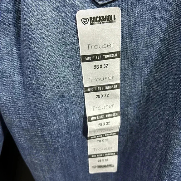 Rock&Roll Midrise denim trouser embroidered/studded, flare bell bottom jeans - Picture 8 of 11